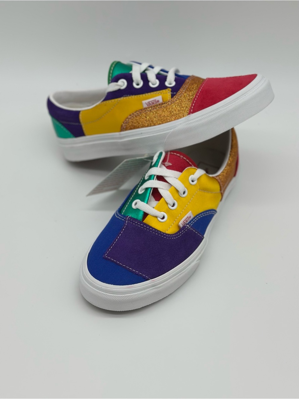 Vans Multi-Color Low Top Sneakers in Purple, Blue, Yellow, Red, Gold - Picture 10 of 10